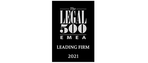 The Legal 500 EMEA 2021 - Leading firm